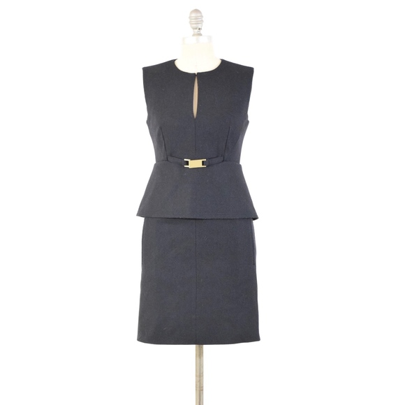 Diane von Furstenberg Dresses & Skirts - DVF Belted Peplum Little Black Dress